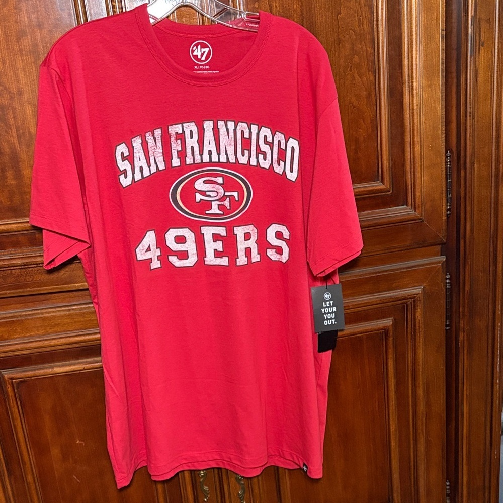 47 Brand Red San Francisco 49ers Tee NWT Size XL